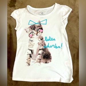 Okie dokie girl’s shirt, size 4, white.